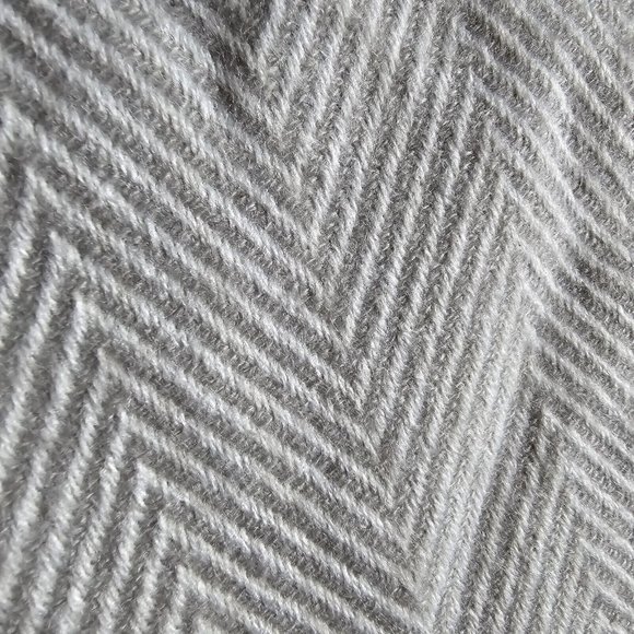 Throw Blanket Picnic Wine Vineyard Gray White Chevron Fringe Soft Acrylic 55x72 - Picture 2 of 9